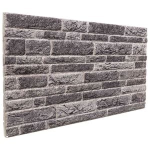 vidaXL Veggpaneler 10 stk. 100 x 50 cm Antrasitt EPS Skum