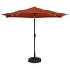 vidaXL Hageparasol med LED-lamper og fot 300 x 300 cm Polyester