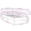 vidaXL Seng med bokhylle uten madrass 75x190 cm heltre furu