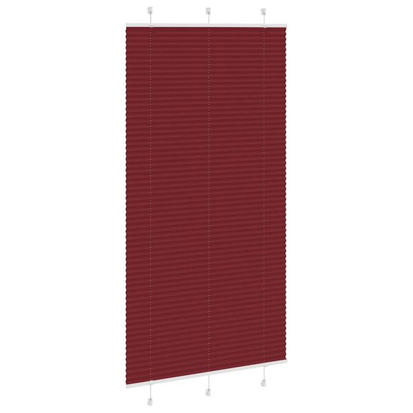 vidaXL Pliss&eacute;gardin Bordeaux R&oslash;d 105x200 cm Stoff Bredde 104,4 cm