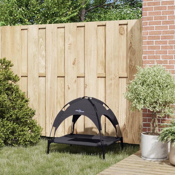 vidaXL Hundeseng Svart 76 x 62 x 70,5 cm St&aring;l