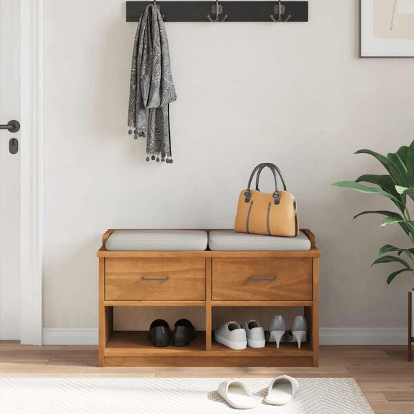 vidaXL Gangbenk SANDNES 87x40x50 cm heltre furu