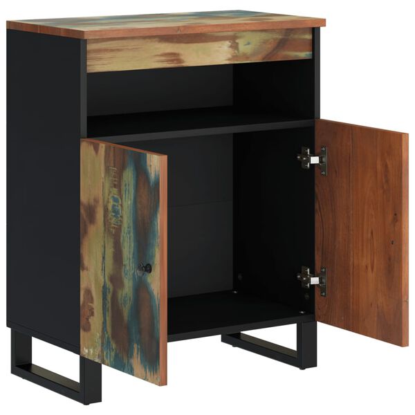 vidaXL Skjenk med 2 dører 60x33x75 cm gjenvunnet heltre