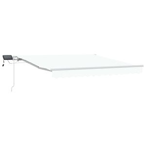 vidaXL Uttrekkbar markise Hvit 350 x 250 cm Stoff og Aluminium