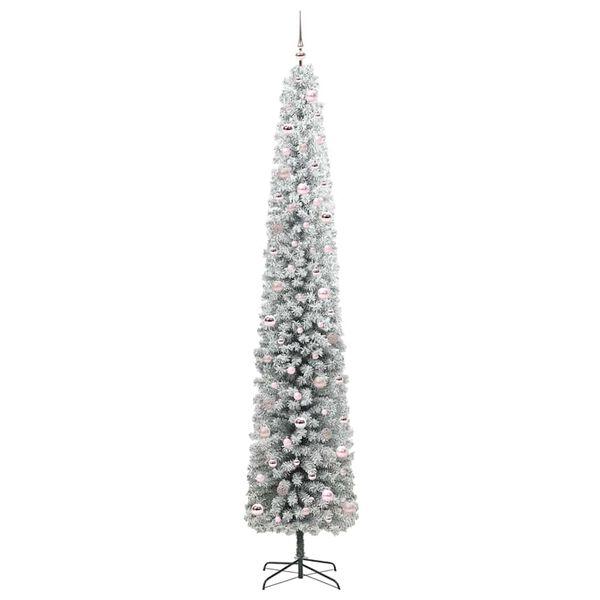 vidaXL Kunstig juletre med 300 LED grønn 270 cm PVC og stål og plast