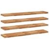 vidaXL Flytende hyller 4 stk 120x30x4 cm oljebehandlet heltre akasie
