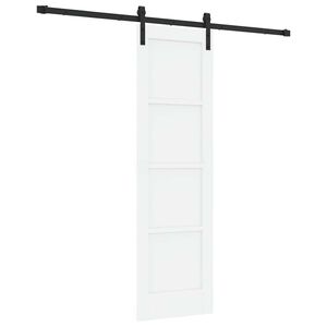 vidaXL Skyved&oslash;r Hvit og svart 61 x 198,5 cm Massiv furu