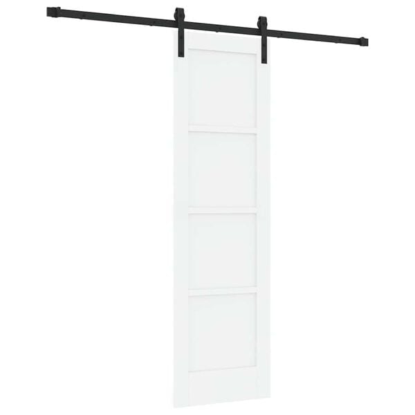 vidaXL Skyved&oslash;r Hvit og svart 61 x 198,5 cm Massiv furu