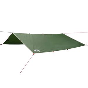vidaXL Campingpresenning gr&oslash;nn 360x294 cm vanntett