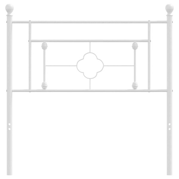 vidaXL Utskiftbar sengegavl i metall hvit 100 cm