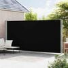 vidaXL Uttrekkbar sidemarkise 220x600 cm svart