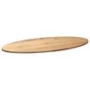 vidaXL Bordplate 120x60x2 cm oval heltre eik
