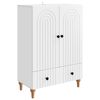 vidaXL Serviesskap Hvit 66 x 34,5 x 95 cm Konstruert tre