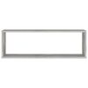 vidaXL Vegghyller kube 4 stk betonggrå 80x15x26,5 cm konstruert tre