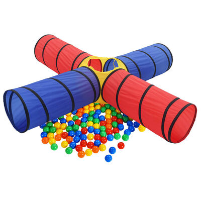 vidaXL Leketunnel med 250 baller flerfarget