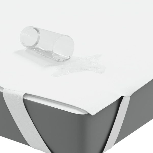 vidaXL Madrassbeskytter hvit 90x220 cm vanntett