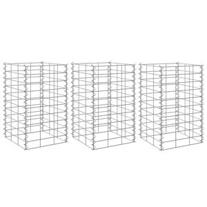 vidaXL Gabion h&oslash;ybed 3 stk 30x30x50 cm jern