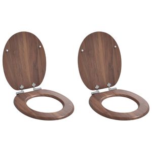 vidaXL Toalettsete 2 pcs Brun 44 x 38 cm MDF-plater