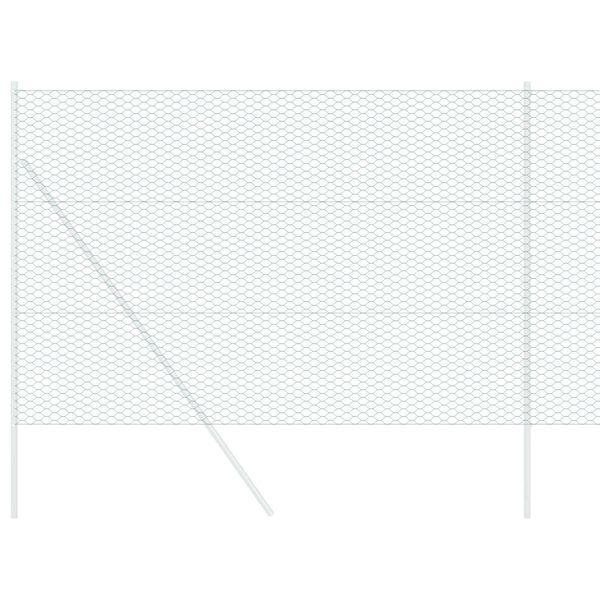 vidaXL Sekskantet gjerde gr&oslash;nn 1,4 x 25 m PVC