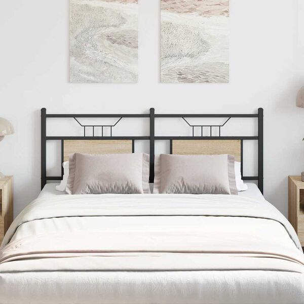 vidaXL Hodegavl sonoma eik 137 cm konstruert tre og st&aring;l