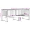 vidaXL Dagseng uten madrass hvit 90x200 cm heltre furu