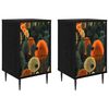 vidaXL Nattbordskap ZAANDAM 2 stk. Svart eik 36 x 33 x 61 cm