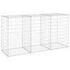 vidaXL Gabion med dekker galvanisert st&aring;l 200x60x100 cm