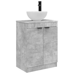 vidaXL Badm&oslash;bel med vask Betonggr&aring; 54 x 35 x 83 cm Konstruert tre