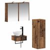 vidaXL Baderomsskapsett 4 pcs Gammelt tre 43 x 16 x 62,5 cm