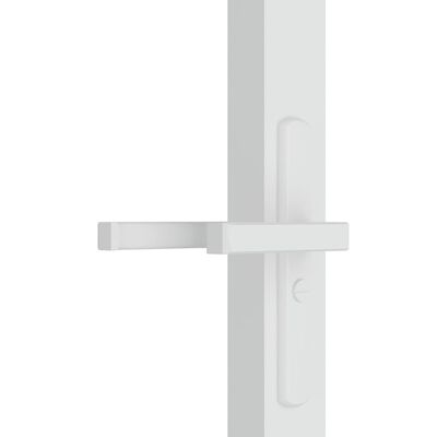 vidaXL Innerdør 76x201,5 cm hvit ESG glass og aluminium