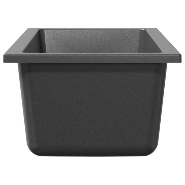 vidaXL Kjøkkenvask Grå 21 x 44 x 14 cm Granitt