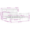 vidaXL Seng med bokhylle uten madrass hvit 180x200 cm heltre furu