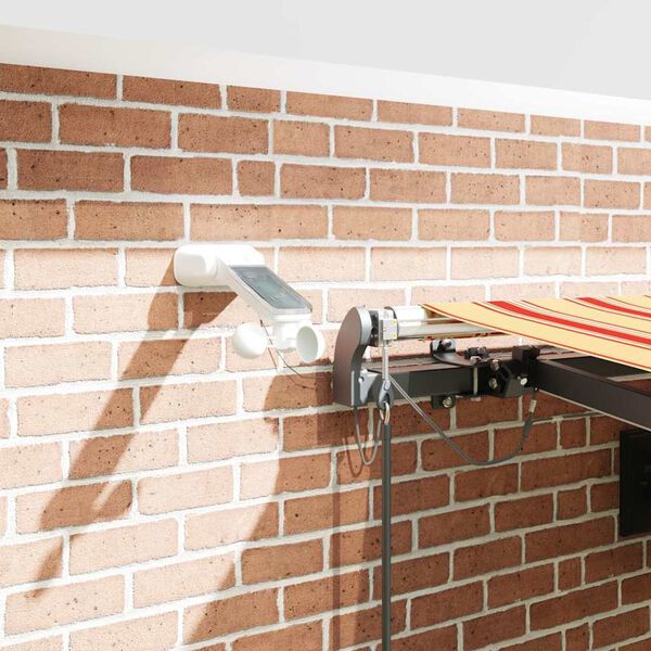 vidaXL Markiseduk med Gul og oransje 450 × 300 cm Polyester