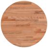vidaXL Bordplate &Oslash;40x4 cm rund heltre b&oslash;ketre