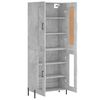 vidaXL Highboard betonggr&aring; 69,5x34x180 cm konstruert tre