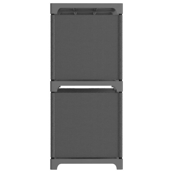 vidaXL Displayhylle med 5 kuber gr&aring; 103x30x72,5 cm stoff