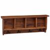 vidaXL Henger Brun 70 x 11 x 27 cm Massiv Mahogni Tre