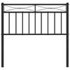 vidaXL Utskiftbar sengegavl i metall svart 90 cm