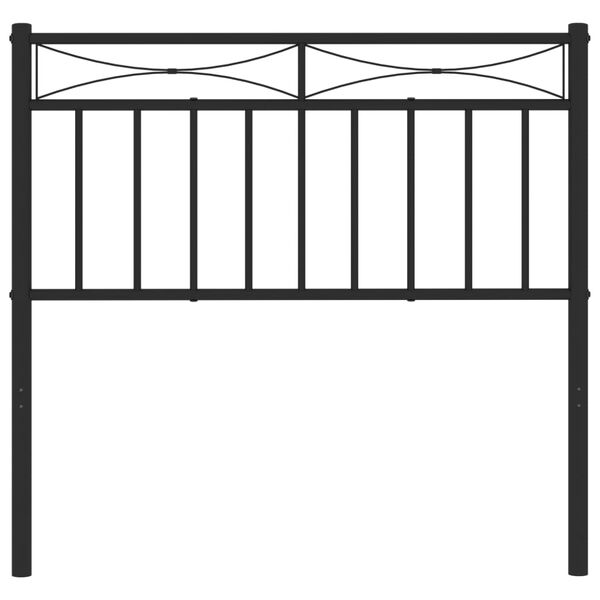 vidaXL Utskiftbar sengegavl i metall svart 90 cm