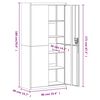 vidaXL Arkivskap lysegr&aring; 90x40x180 cm st&aring;l