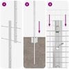 vidaXL Gjerde med stolpe s&oslash;lv 1,2 x 25 m St&aring;l