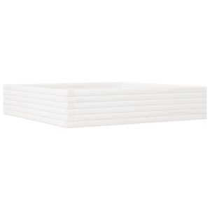 vidaXL Plantekasse hvit 110x110x23 cm heltre furu