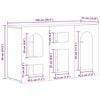 vidaXL Serviesskap Hvit 100 x 35 x 59 cm Konstruert tre
