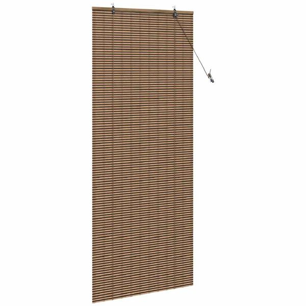 vidaXL Rullegardin med gardiner Brun 90 x 220 cm Bambus