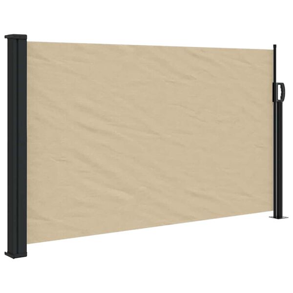 vidaXL Uttrekkbar sidemarkise beige 117x300 cm