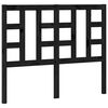 vidaXL Sengegavl svart 126x4x100 cm heltre furu