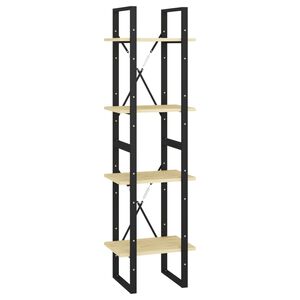 vidaXL Bokhylle 4 niv&aring;er 40x30x140 cm heltre furu