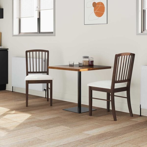 vidaXL Spisestoler 2 pcs Lys Brun 50 x 52,5 x 91 cm Solid Gummitre