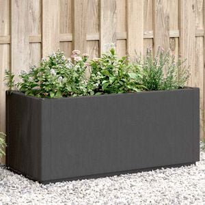vidaXL Plantekasse m&oslash;rkegr&aring; 80x36x35 cm PP