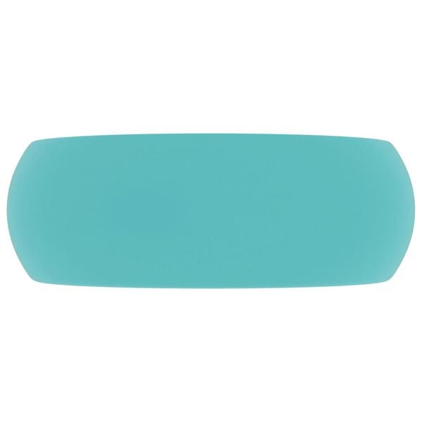 vidaXL Luksuri&oslash;s servant rund matt lysegr&oslash;nn 40x15 cm keramisk